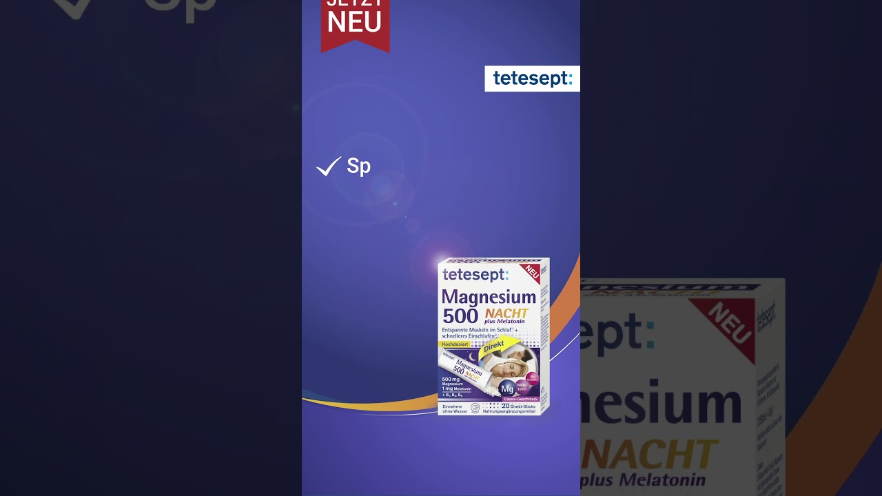 tetesept Magnesium 500 Nacht Direkt Sticks
