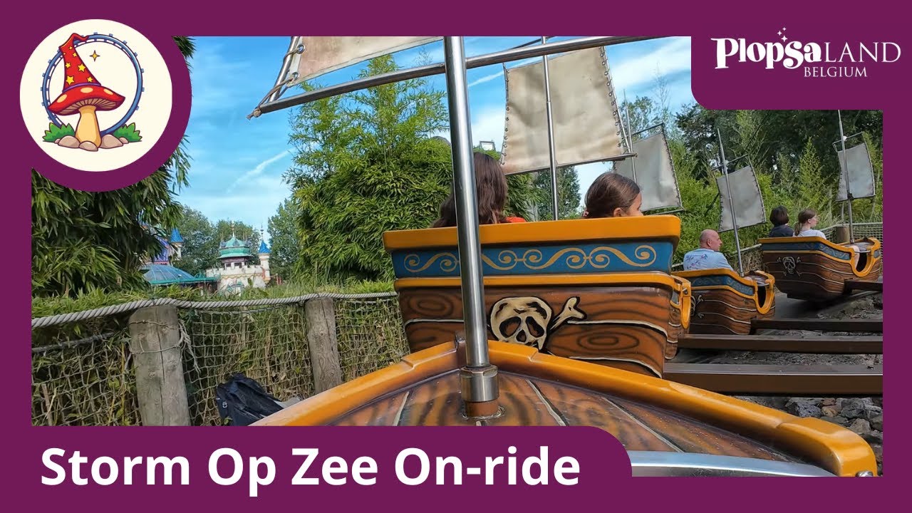 Plopsaland Belgium Storm Op Zee Onride 2025 4K