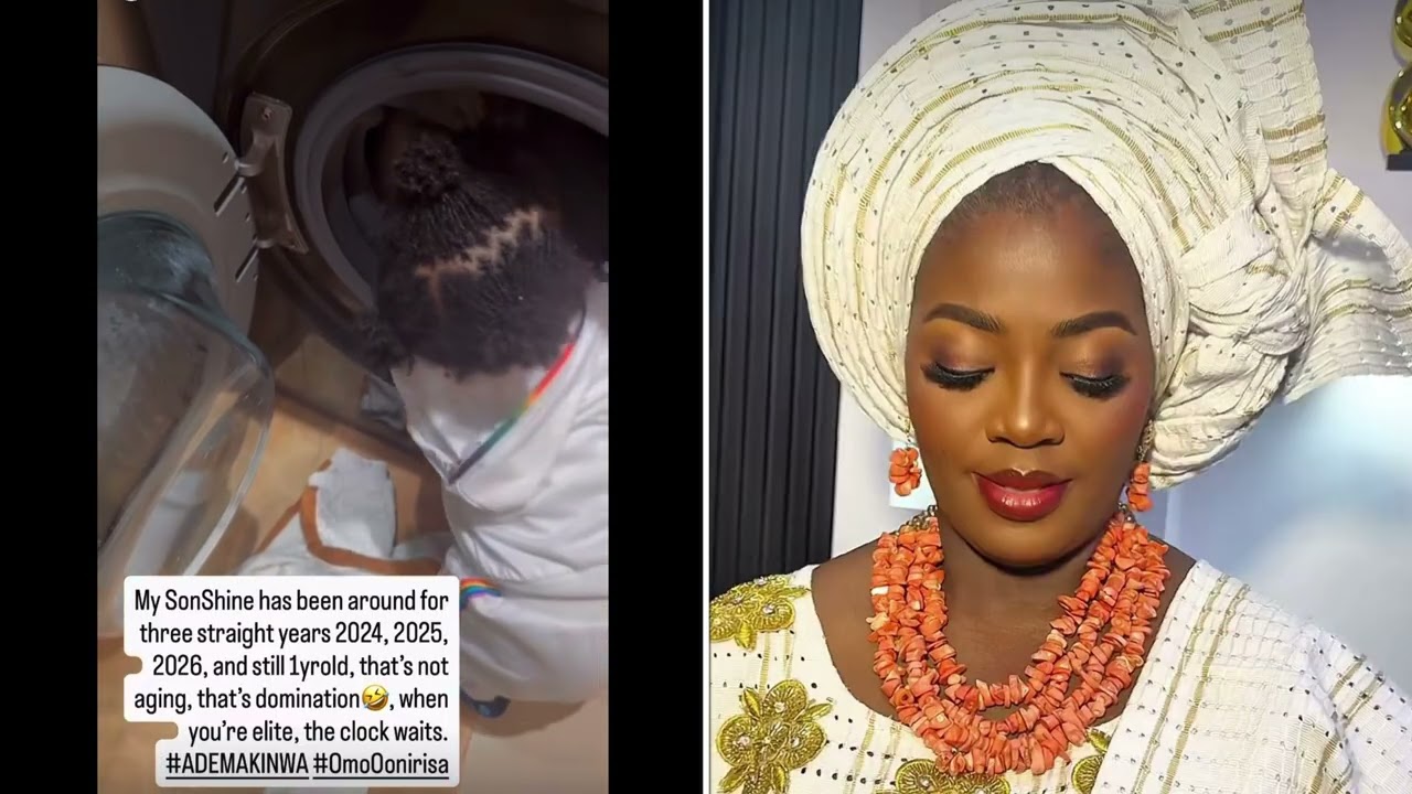 Olori Ashley  & double prince trending video with Ooni of ife in London 