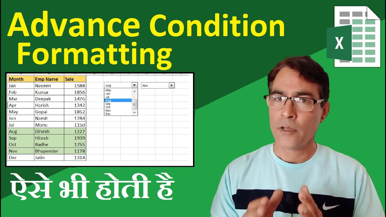 Advanced conditional formatting in excel | Conditional formation with formula