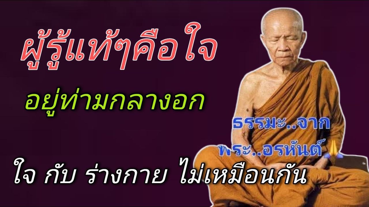 ผู้รู้แท้ๆคือใจ อยู่ท่ามกลางอก ใจกับร่างกาย ไม่เหมือนกัน #ธรรมะสอนจิตใจ