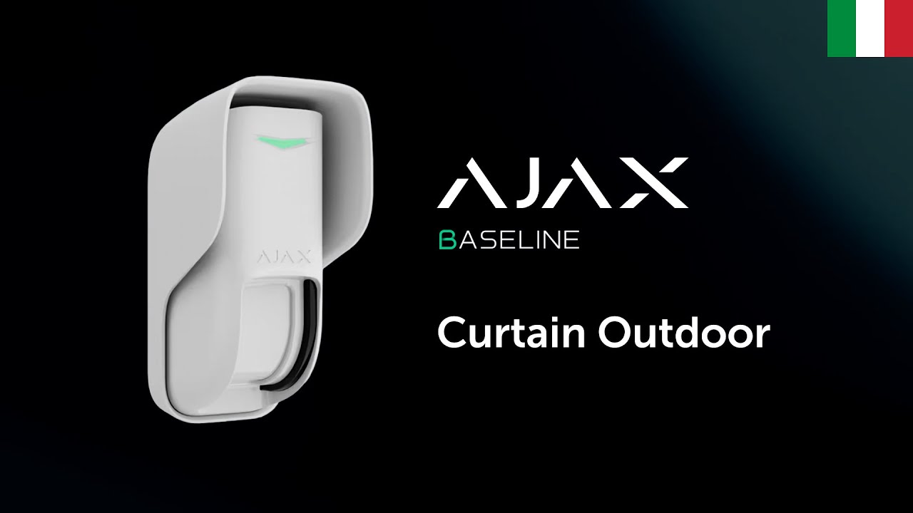 ⚫ Ajax Curtain Outdoor | Rivelatore a tenda con doppia tecnologia per protezione perimetrale