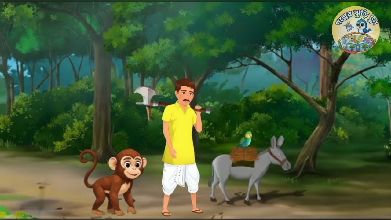অনুগত বানর এবং ভাগ্যবান কৃষক | Loyal Monkey and Lucky Farmer । Story  বাংলা কার্টুন।