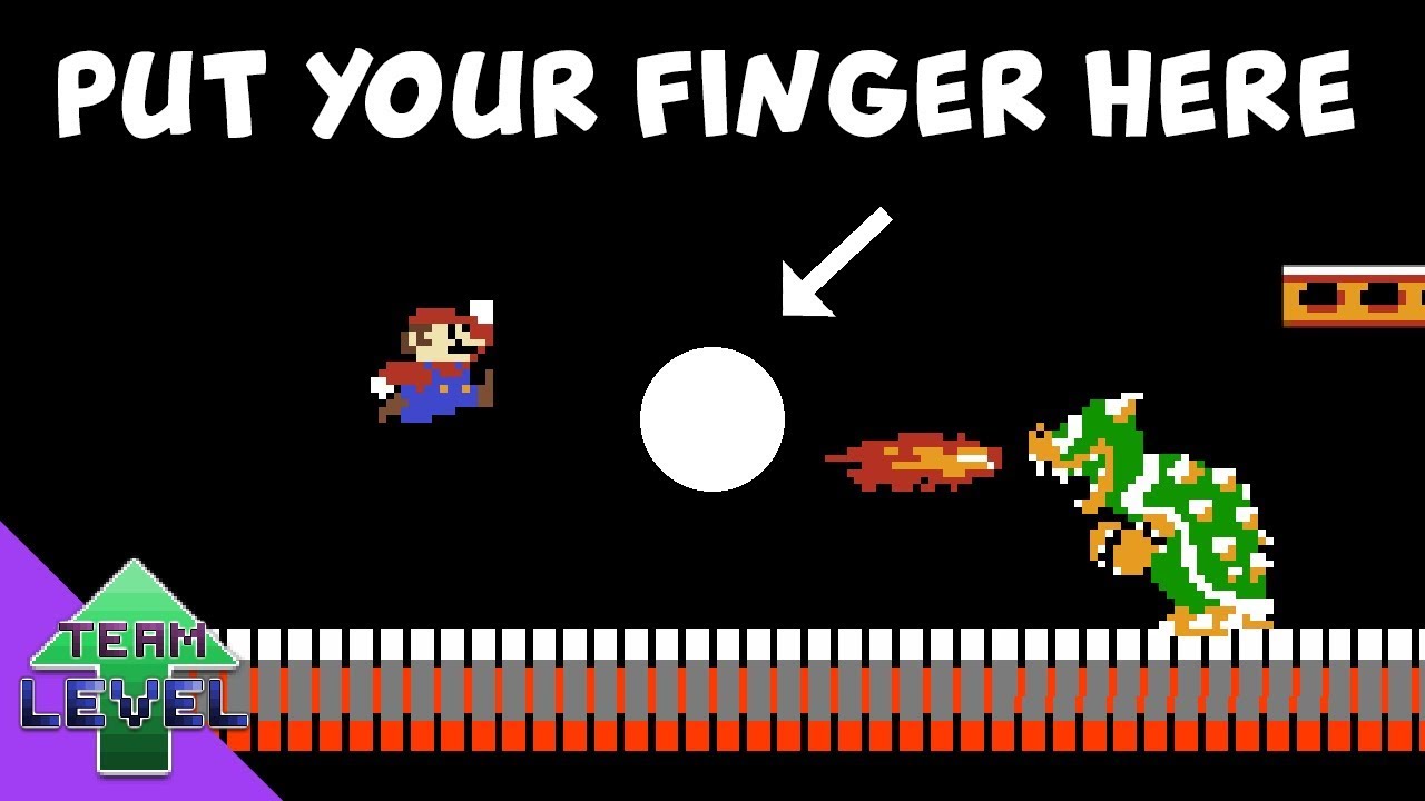 Put your finger here - Super Mario Bros. Edition