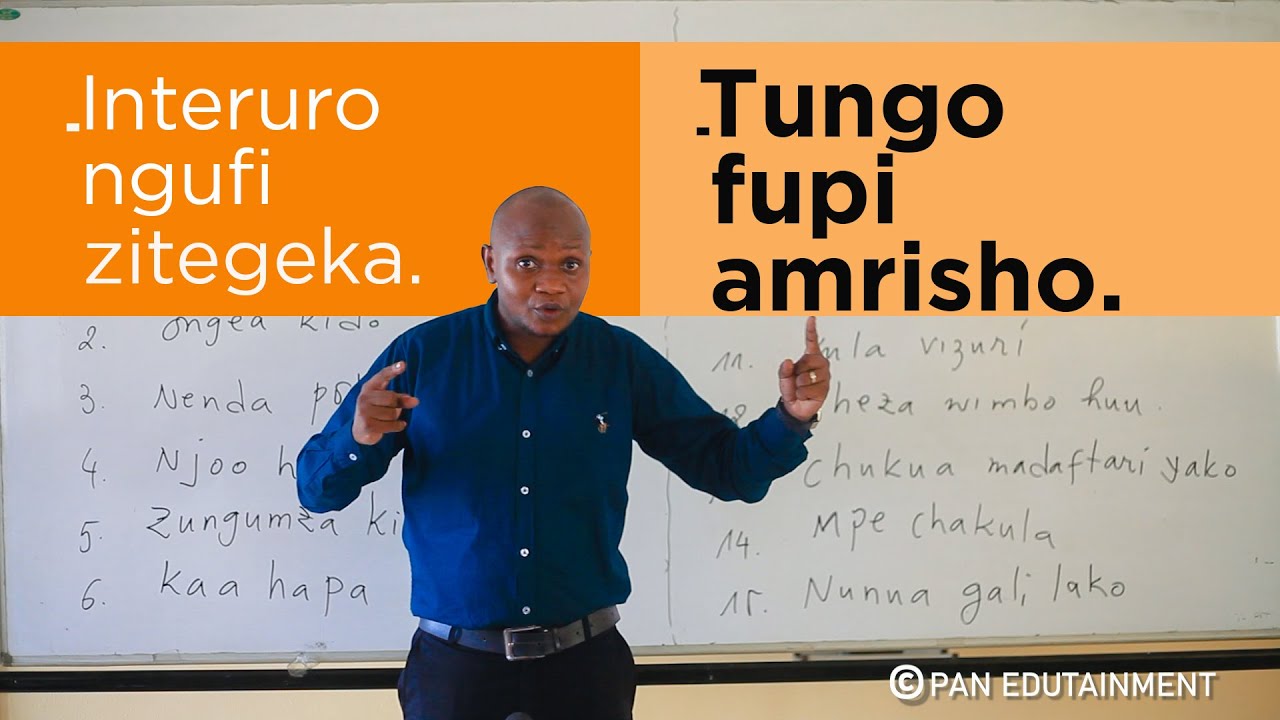 Gira bwangu wige iki Giswayire wibereye mu rugo. //Jifunze Kiswahili ukiwa nyumbani.