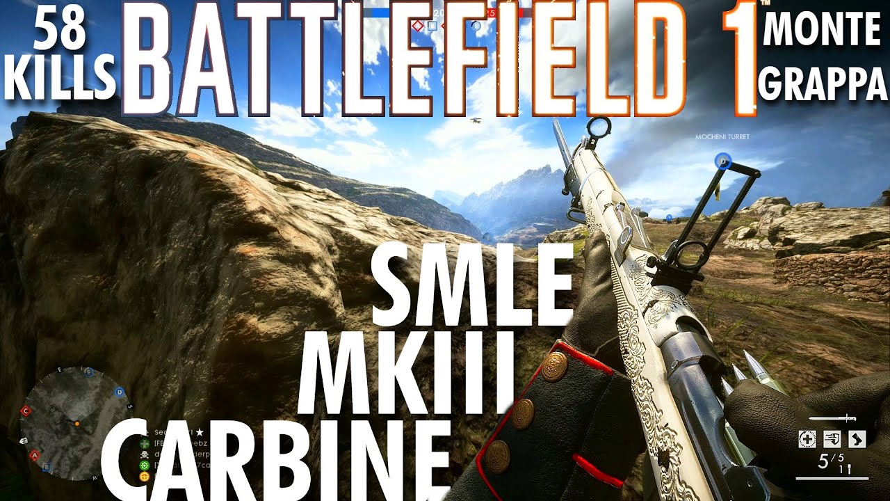 SMLE MKIII Carbine Gameplay - Battlefield 1 Conquest No Commentary