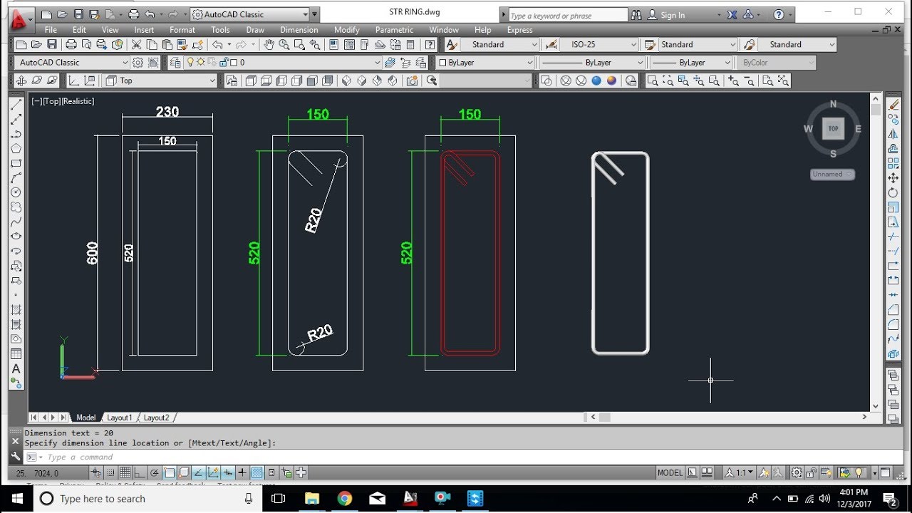 How To Draw Stirrups In 2D