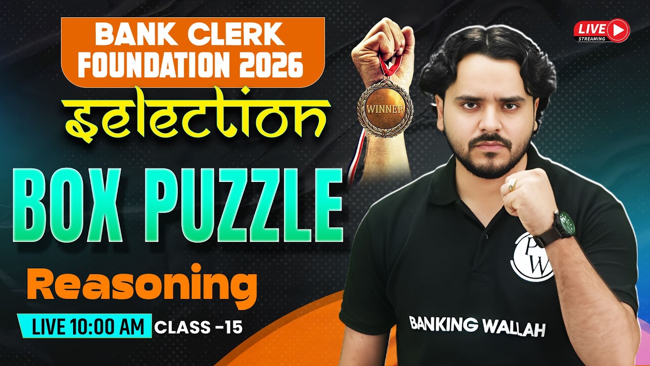 IBPS /SBI /RRB Clerk Reasoning 2026 | Box Puzzle Reasoning | Puzzle Reasoning | by Vidhu Sir