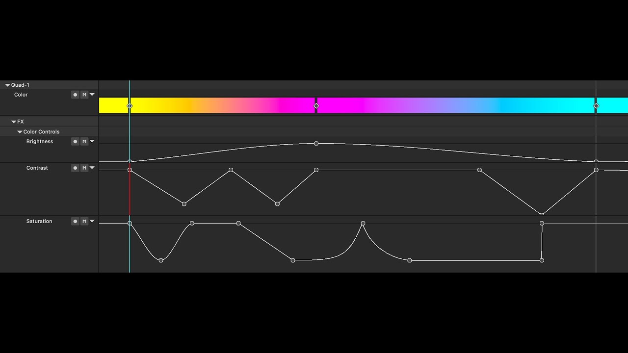 Демонстрация временной шкалы MadMapper 6