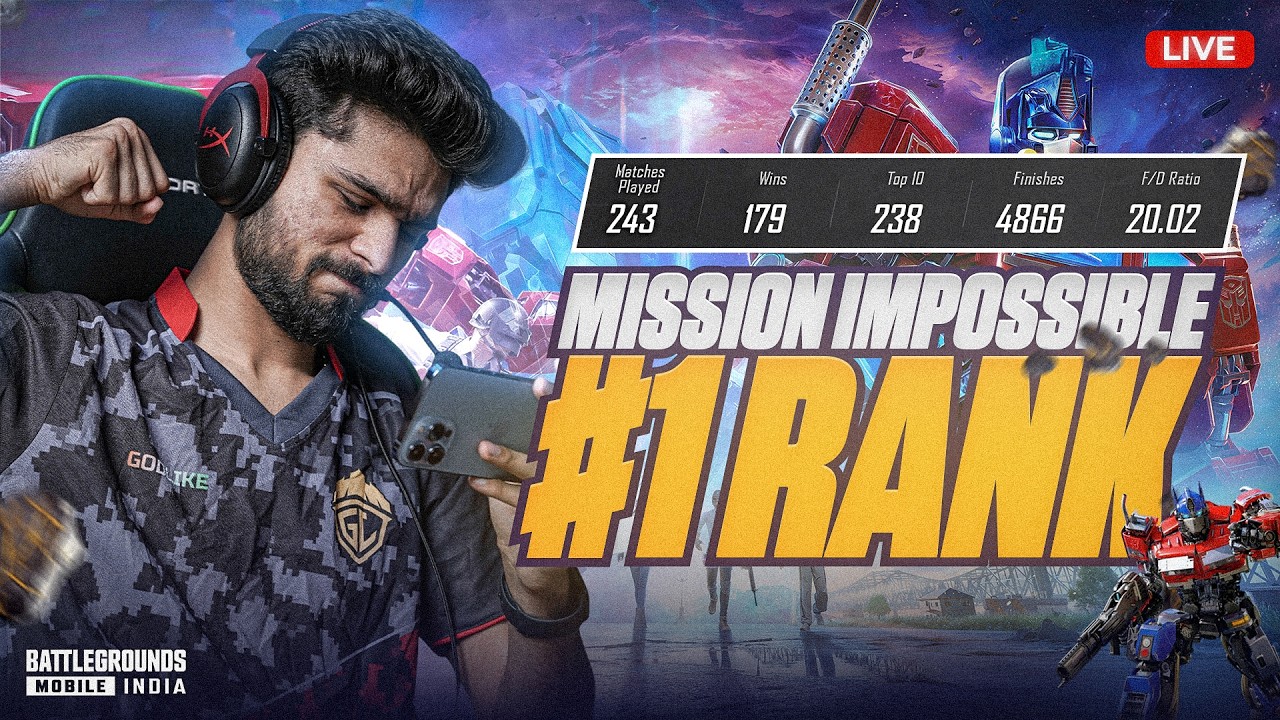 CHICKEN STREAK BANAYA JAYE? | CONQUEROR RANK PUSH TO #1 | BGMI LIVE