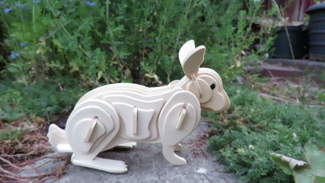 3D Woodcraft Construction Kit Rabbit M004 200602