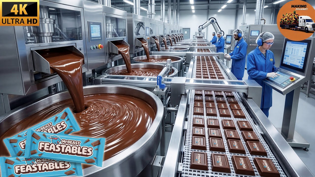 Inside a Feast Chocolate Factory: From Cocoa Farms to Wrapped Chocolate Bars (Full Process) 🍫🏭