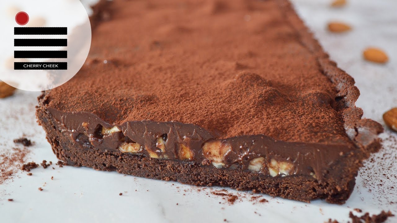 SCHOKOLADENTARTE | mit karamellisierten Mandeln | mega schokoladig!! | CHOCOLATE TART | CHERRY CHEEK