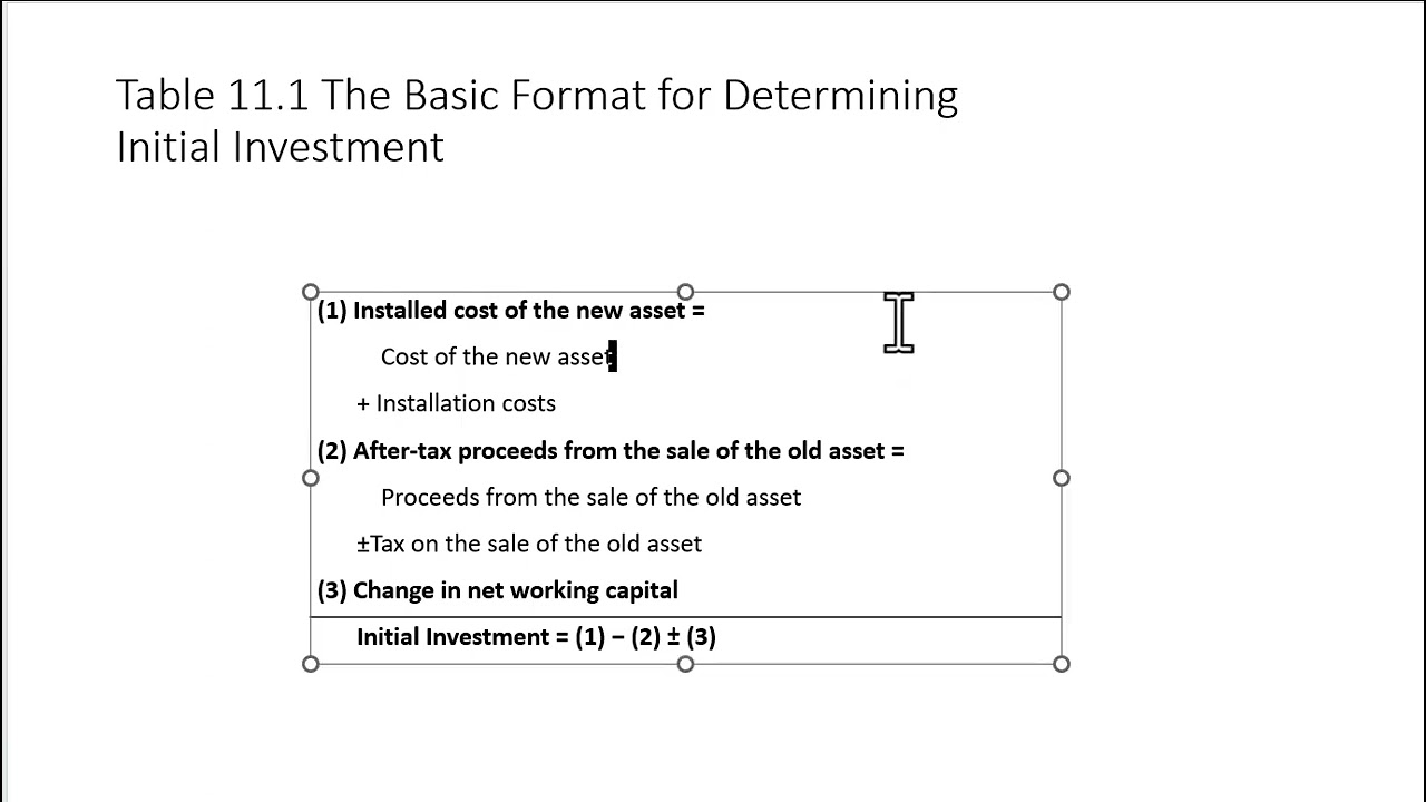 C11 Capital Budgeting Cash Flows PT1