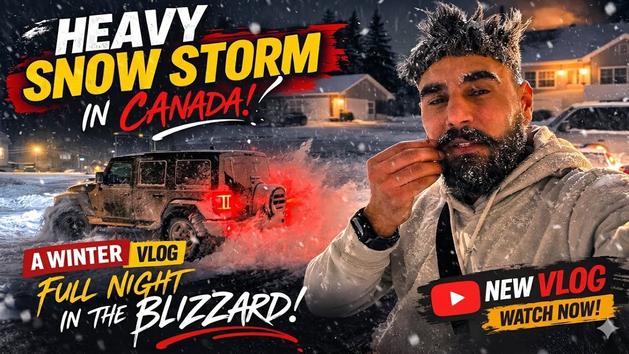 HEAVY SNOW STORM IN PEI❄️😯| FRIEND PARTY PLANING IN STORM😍❄️