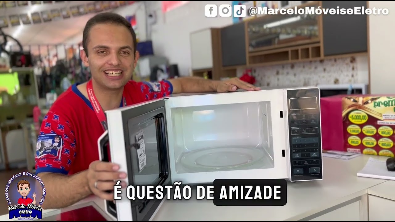Microondas 20L Midea Branco/Preto 220V