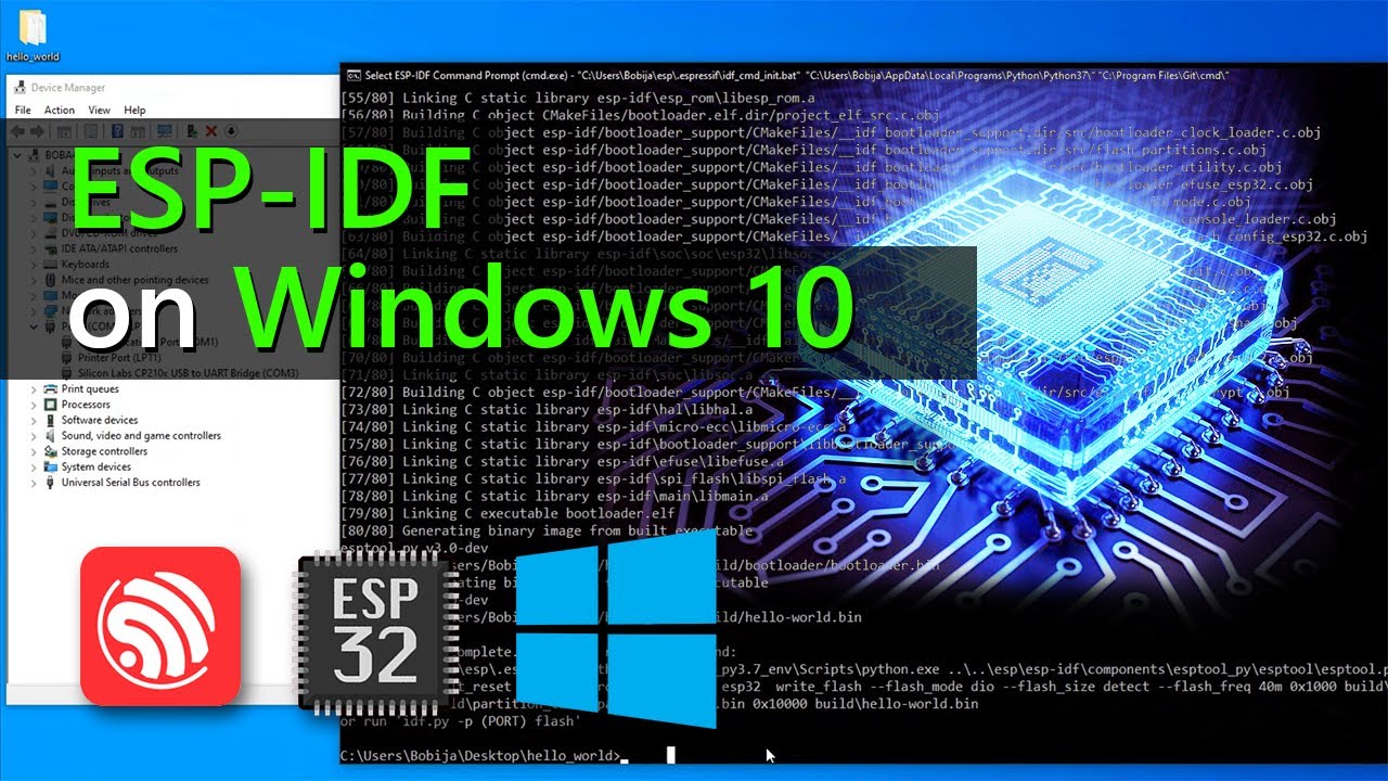 How to setup ESP-IDF on Windows 10 for ESP32 programming