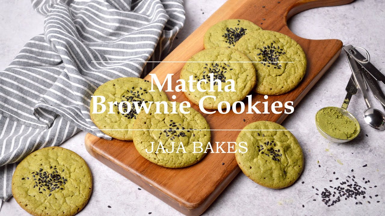 Matcha Brownie Cookies | Kue Kering Brownies Matcha | Jaja Bakes