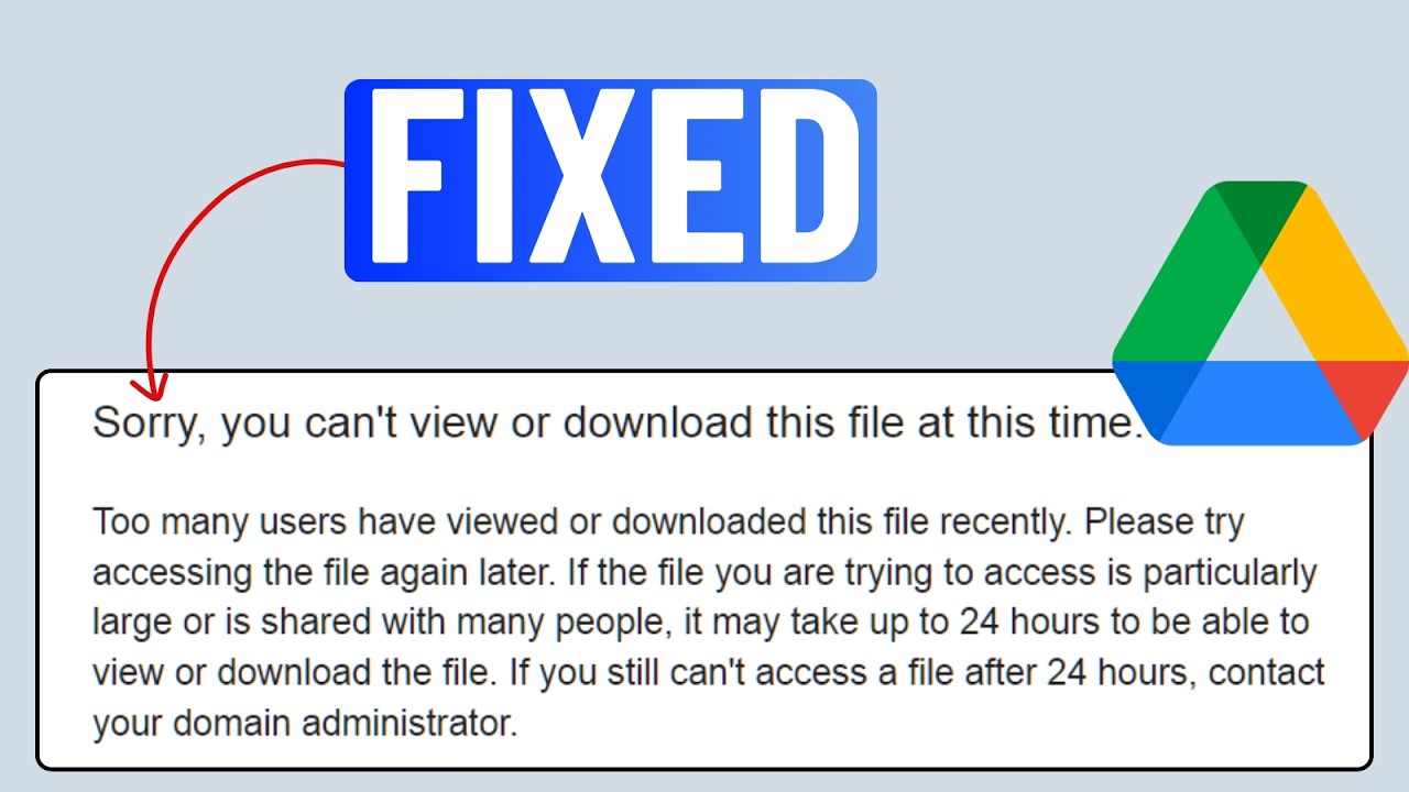 Fix Google Drive Show 