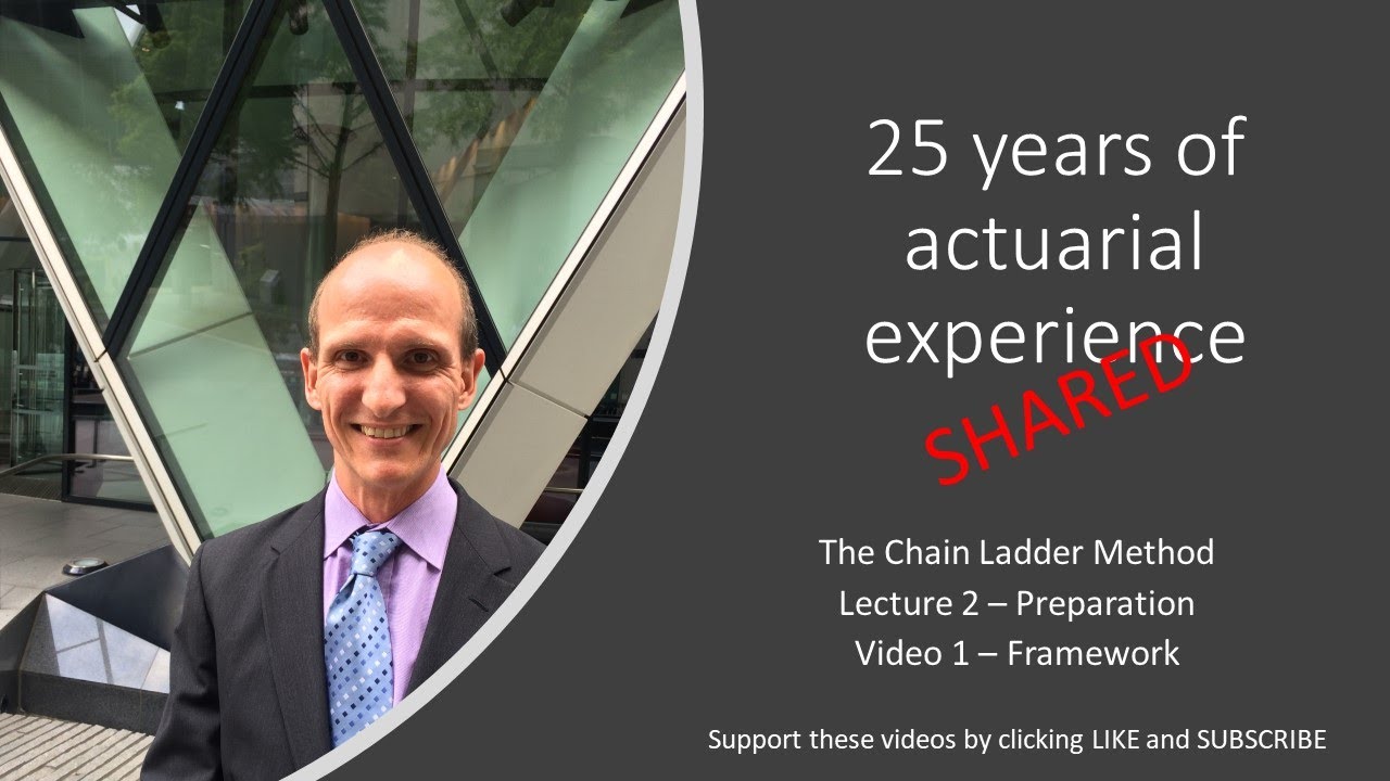 Chain ladder lecture 2a of 5. 25 years of actuarial experience SHARED