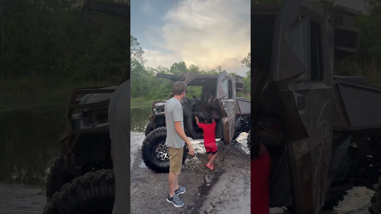 Mom is scared when son goes mud riding #shorts