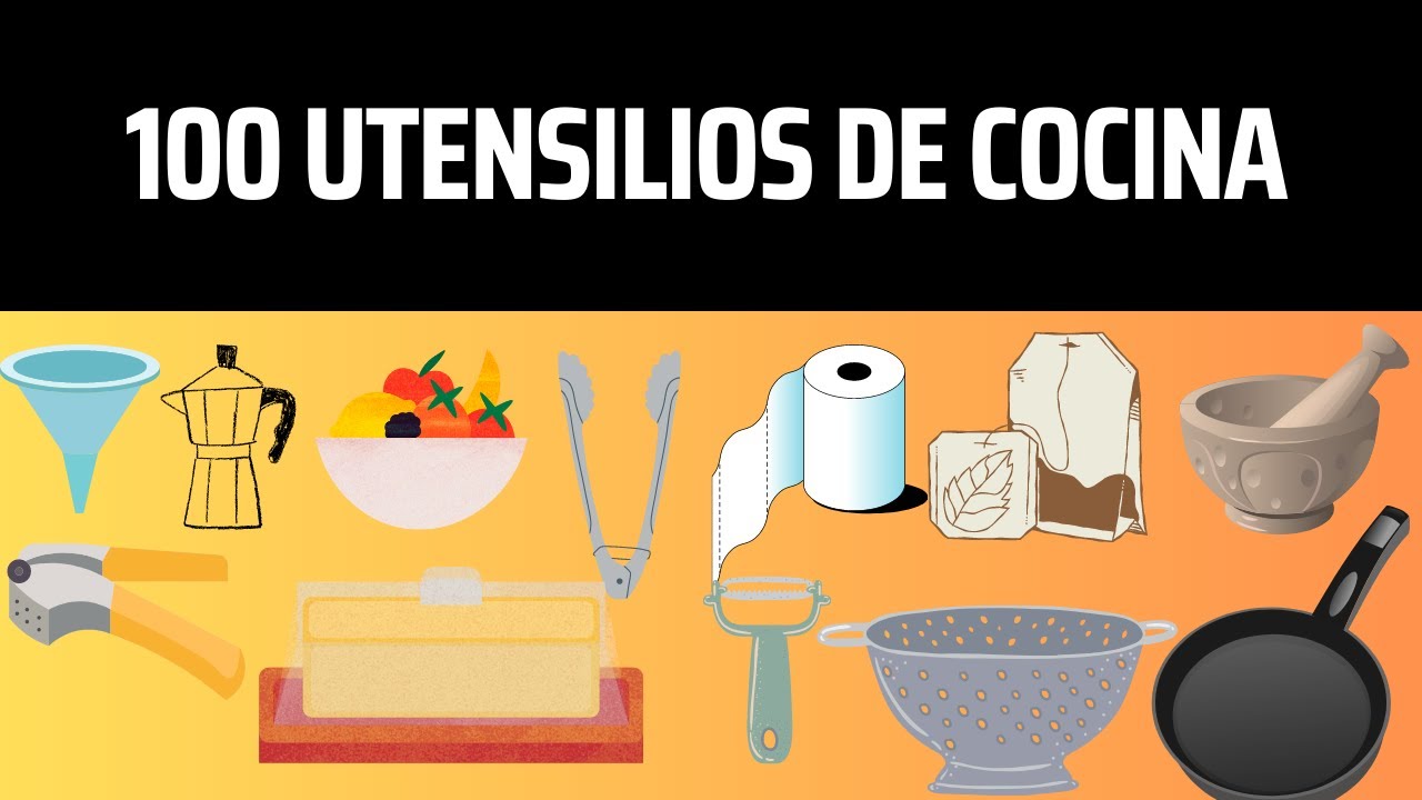 VOCABULARIO EN ESPA&Ntilde;OL - 100 UTENSILIOS DE COCINA  #utensiliosdecocina #vocabularioenespa&ntilde;ol