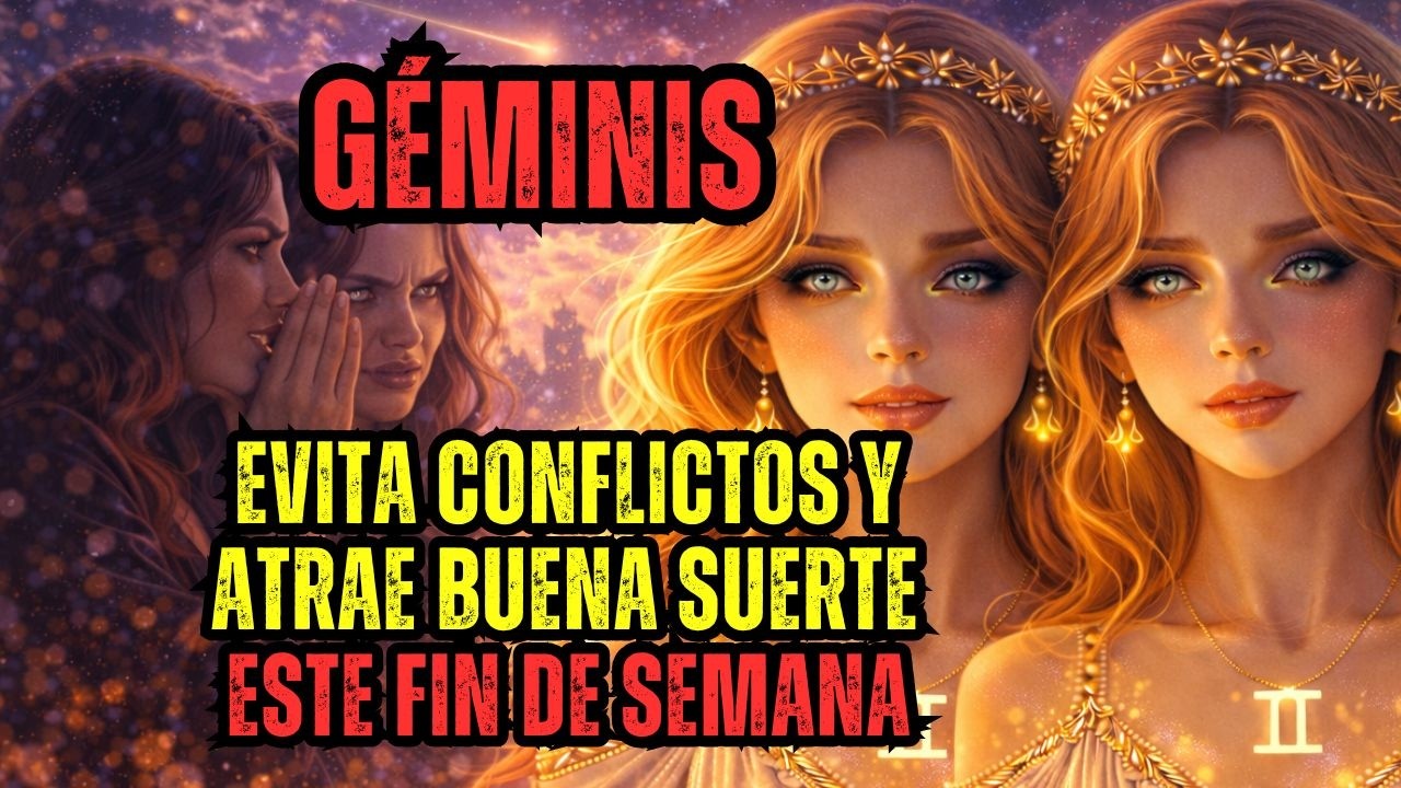 GÉMINIS – ¡EVITA CONFLICTOS Y ATRAE BUENA SUERTE ESTE FIN DE SEMANA!