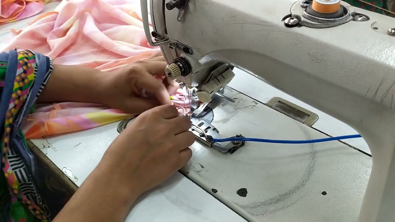 bottom hem make by using  air pressure device.(Due to remove outcome thread)