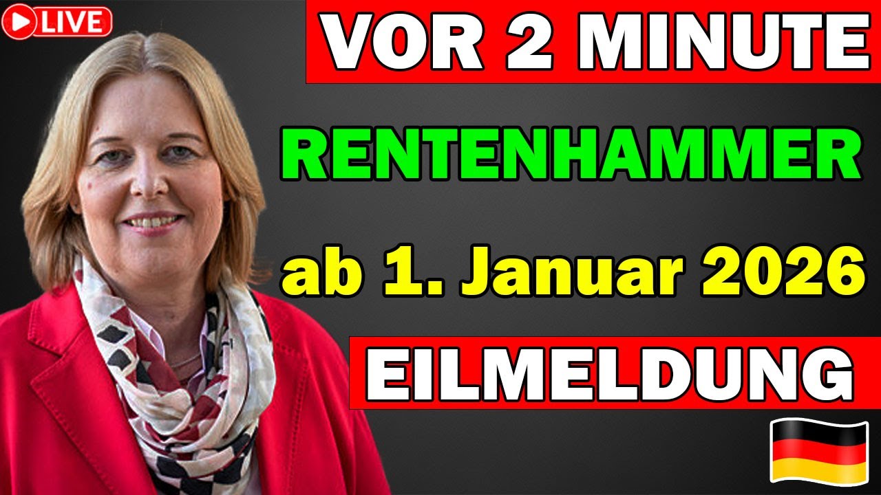 🚨 EILMELDUNG: Rentenhammer ab 1. Januar 2026 &ndash; Diese 8 &Auml;nderungen betreffen ALLE!