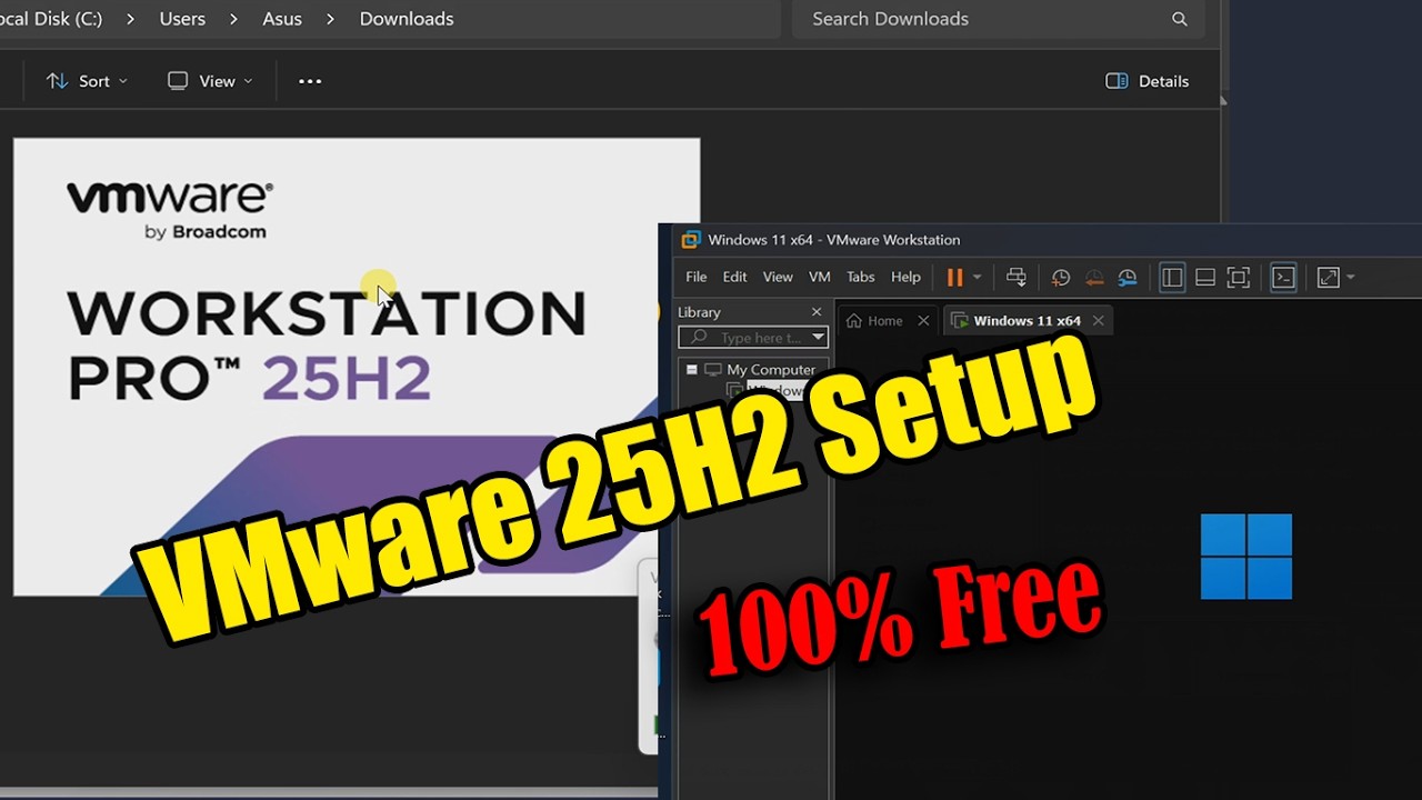 How to Download & Install VMware Workstation Pro 25H2 on Windows 11 | 100% Free