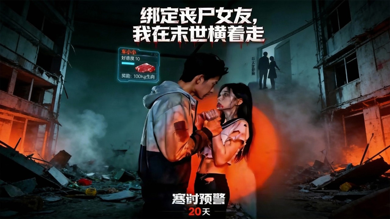 【AI末日回憶錄】《綁定喪屍女友，我在末世橫著走》末日覺醒無限制戀愛系統，他綁住貌美女喪屍，解鎖豐厚生存獎勵 #AI末日回憶錄 #AI #末日 #喪屍 #重生