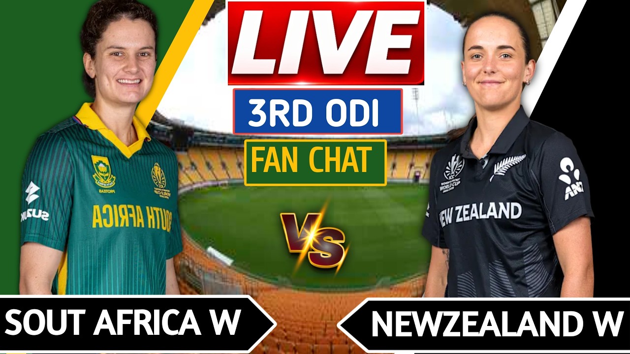 NZ-W vs SA-W LIVE 🔴 | 3rd ODI | Ball By Ball Commentary and score | Women&rsquo;s Cricket