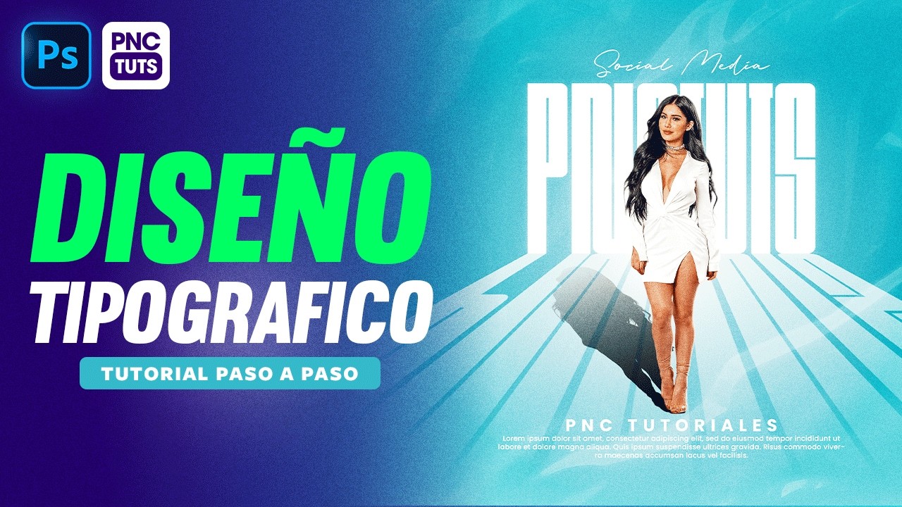 Como hacer un diseño Tipográfico para Redes Sociales con Photoshop @PNC Tutoriales de Photoshop