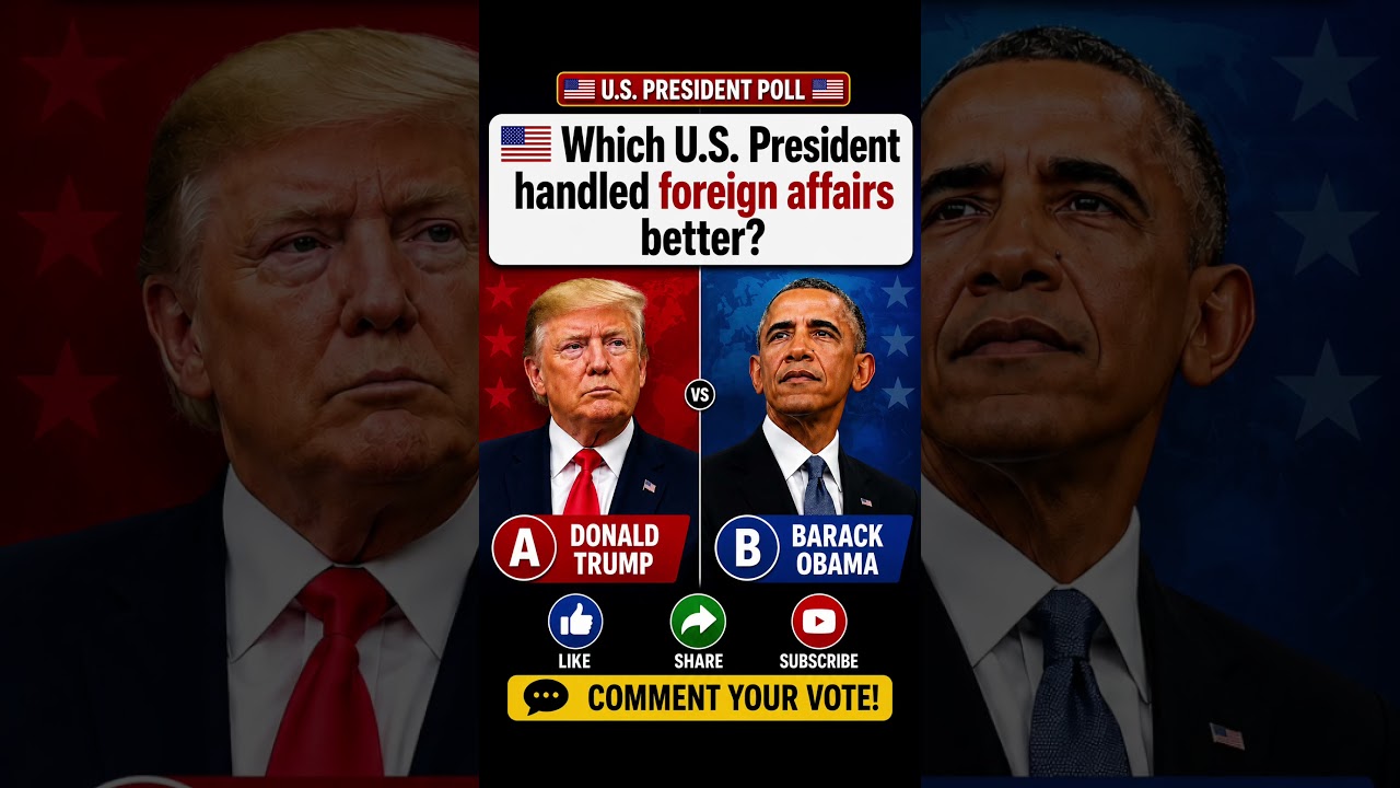 🇺🇸 Trump vs. Obama: Who Handled Foreign Affairs Better? 🌍 🔥| U.S. President Poll #shorts #polls