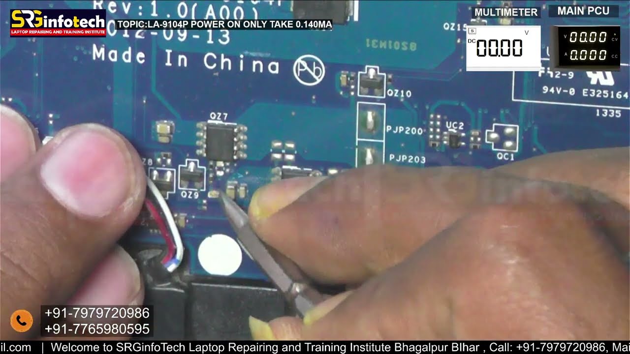 TIK-TIK PROBLEM | LA-9104P POWER ON ONLY TAKE 0.150 | LAPTOP REPAIR COURSE NEW BATCH #SRGINFOTECH