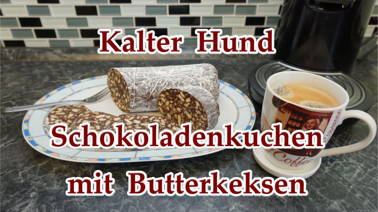 Kalter Hund. Schokoladenkuchen mit Butterkeksen. Einfach, schnell und lecker.