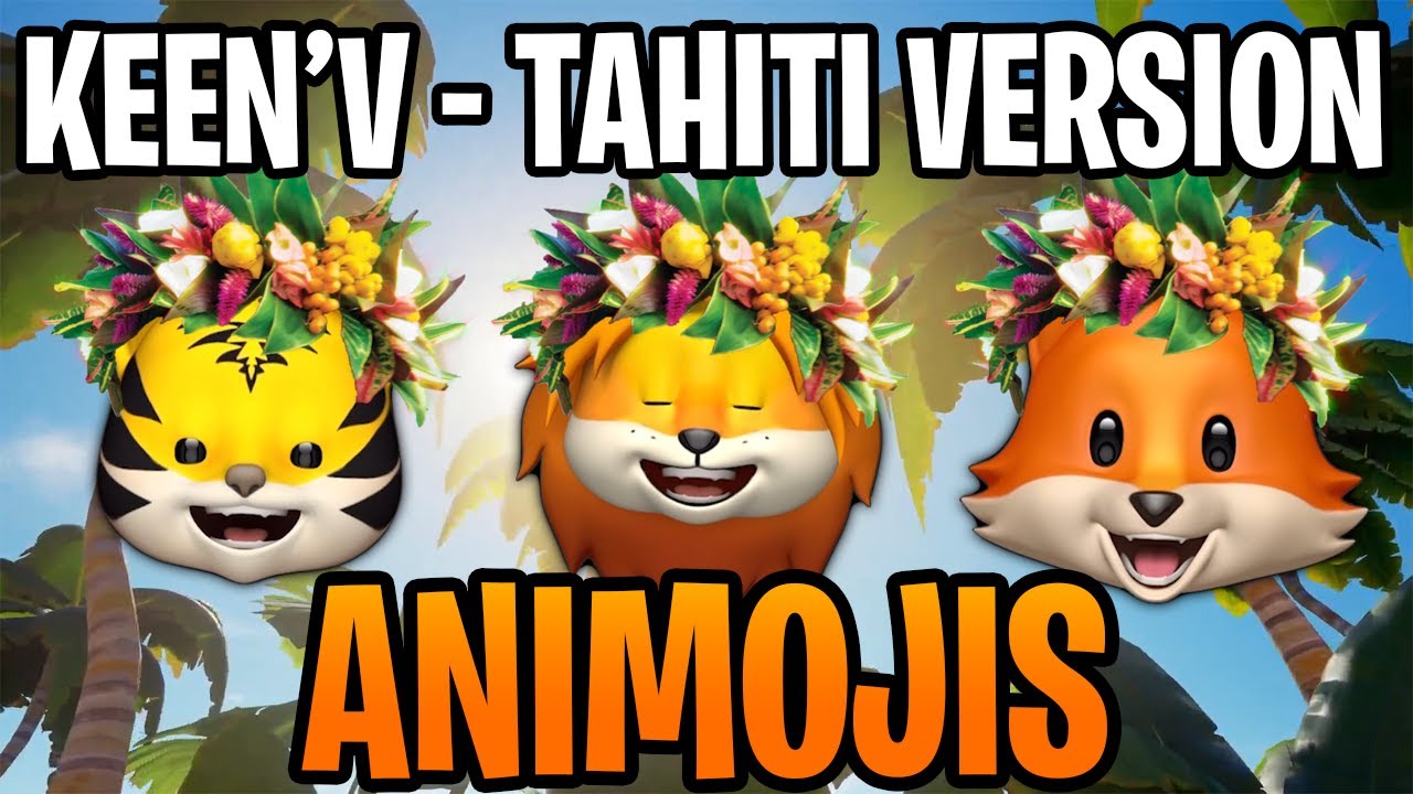KEEN'V - UN JOUR J'IRAI A TAHITI - ANIMOJIS COVER