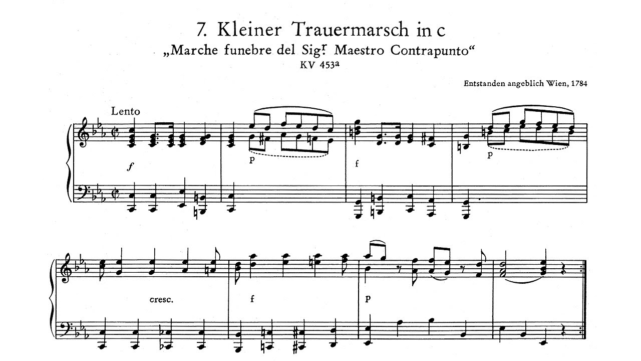 Mozart: Little Funeral March K 453a - Artur Balsam, 1961 - MHS 1815