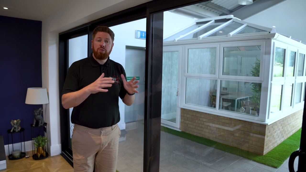 Eclipse Aluminium Sliding Patio in Matt Black (Triple Track)
