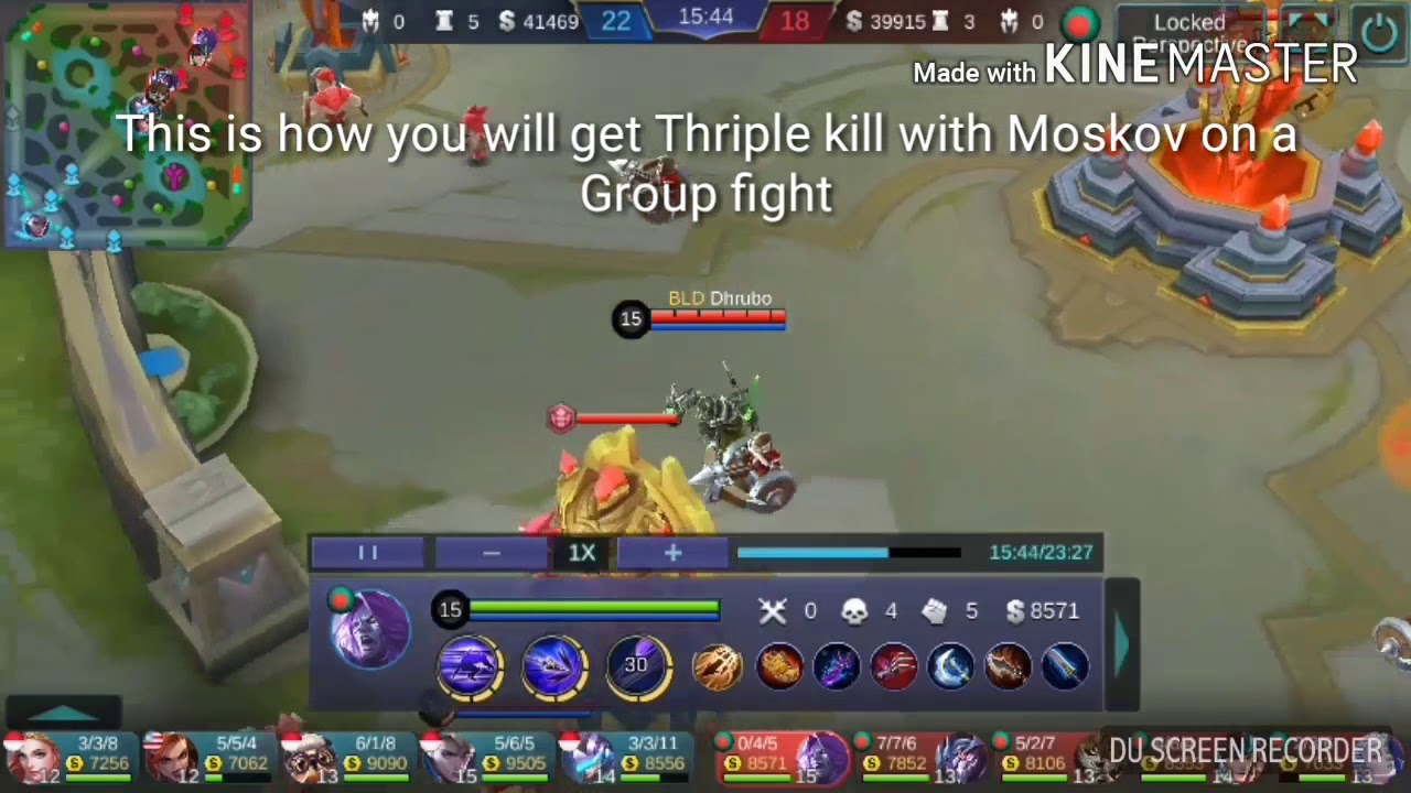 Moskov Gameplay || Triple kill with Moskov in Group fight || Thriple kill with Moskov on Solo
