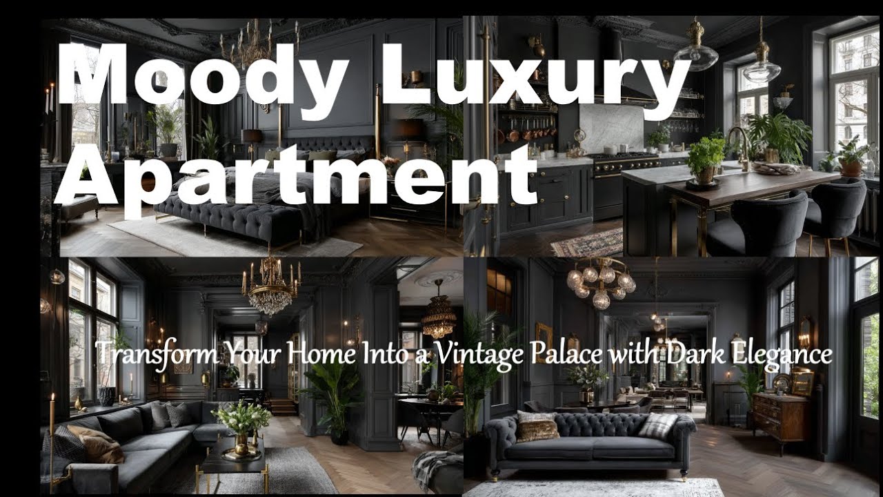 Moody Luxury Apartment Interior Ideas | Transform Your Home Into a Vintage Palace with Dark Elegance