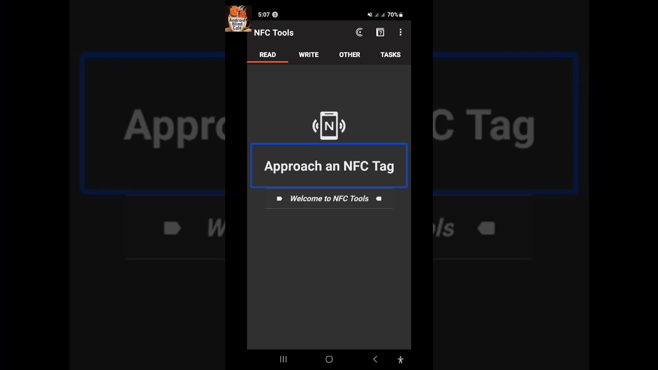exploring NFC by Android blind Cafe