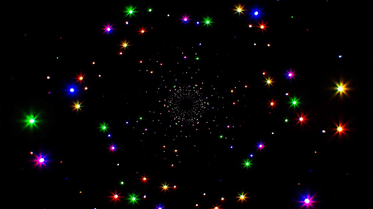 Multi Color Glitter Particles 4K Background Loop