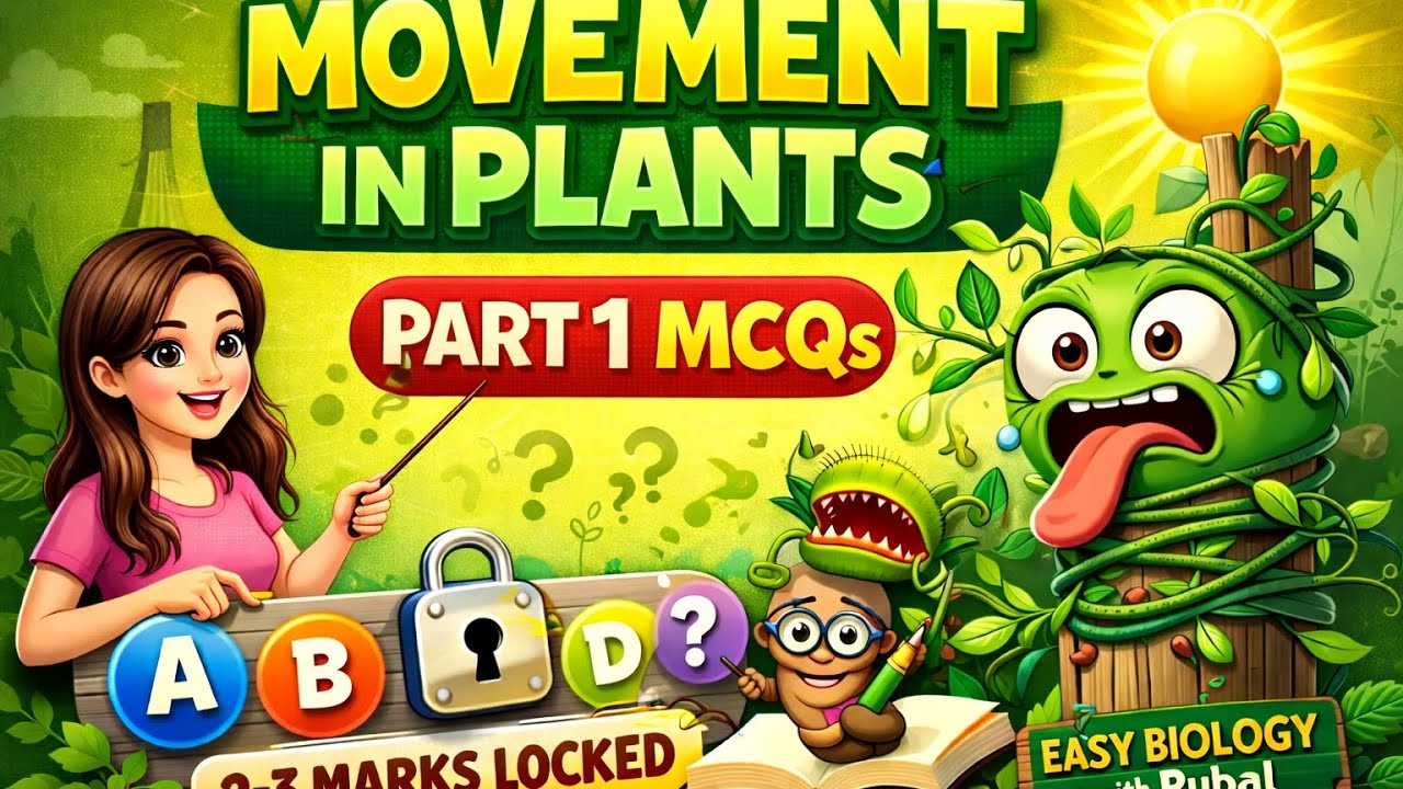 Movement in Plants – Part 1 |  MCQs with Option Wise Explanation | Board UPTET, CTET, TGT, PGT, NEET