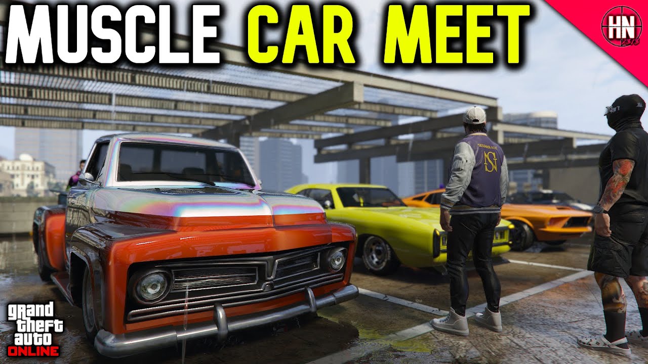 GTA 5 Online CLASSIC MUSCLE Car Meet!