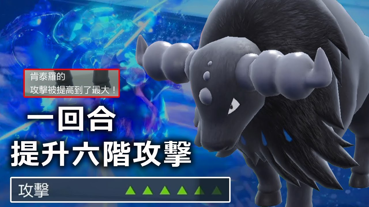 肯泰羅一回合內攻擊力提升到最大！武道熊師一輩子的剋星！《寶可夢朱／紫》