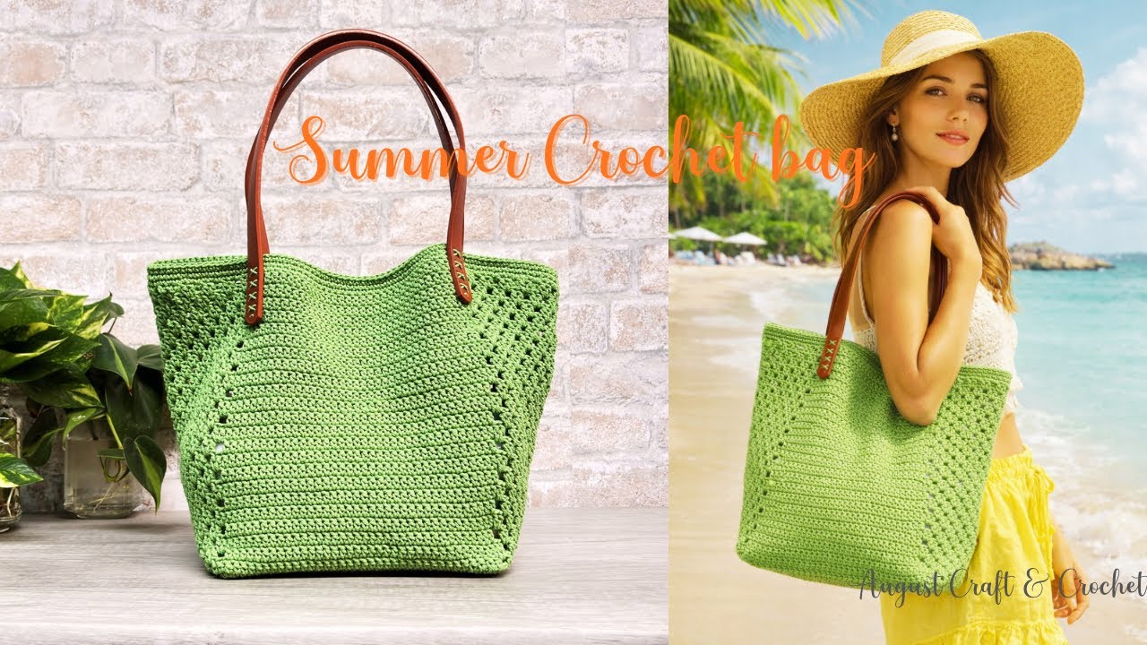 Summer Crochet bag | Step by Step Crochet bag tutorial. 