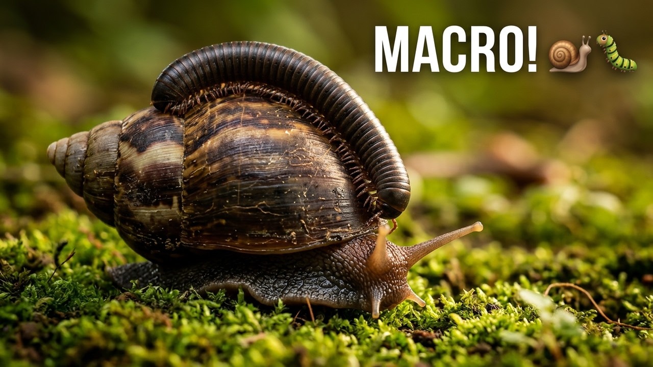 Macro Millipedes & Snails in 4K 🐌 Amazing Close-Up Insect World | Relaxing Nature Macro