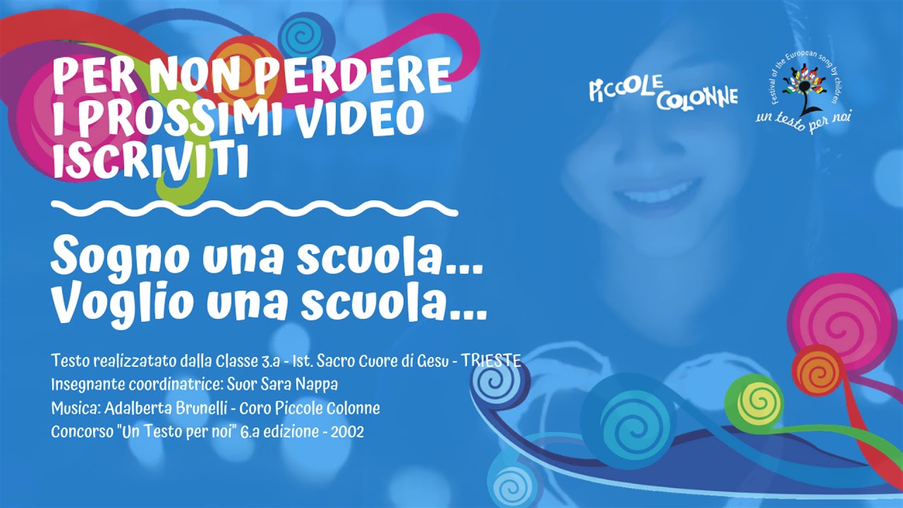 Sogno una scuola... Voglio una scuola... - canzone per bambini scuola primaria