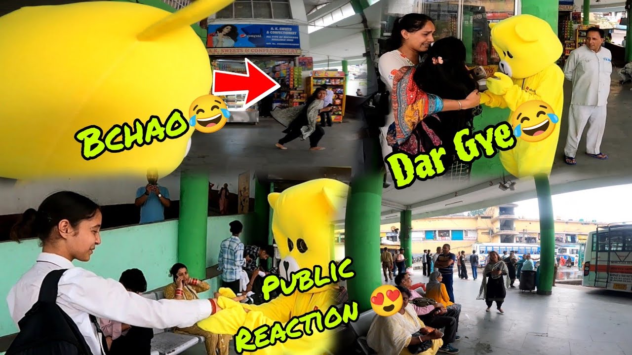 Teddy Bear Prank On Public Place || Funny dance & Crazy Reaction 😍 